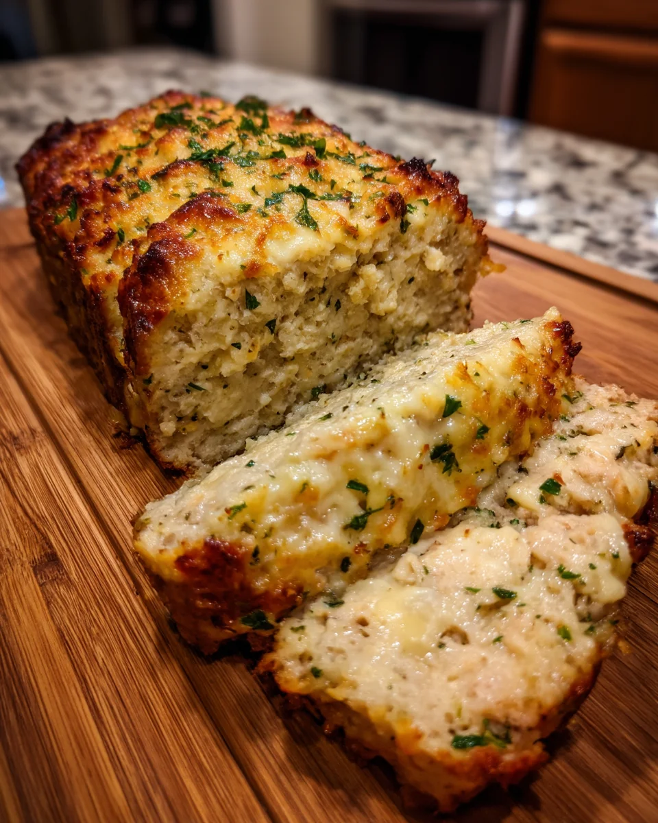 Garlic Parmesan Chicken Meatloaf