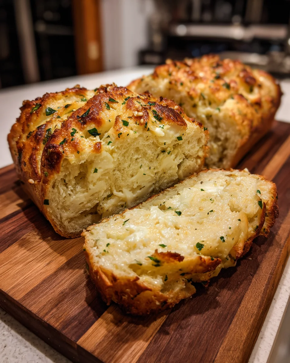 Korean Cream Cheese Garlic Bread