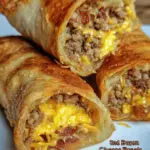 Baked turkey bacon Cheeseburger Egg Rolls
