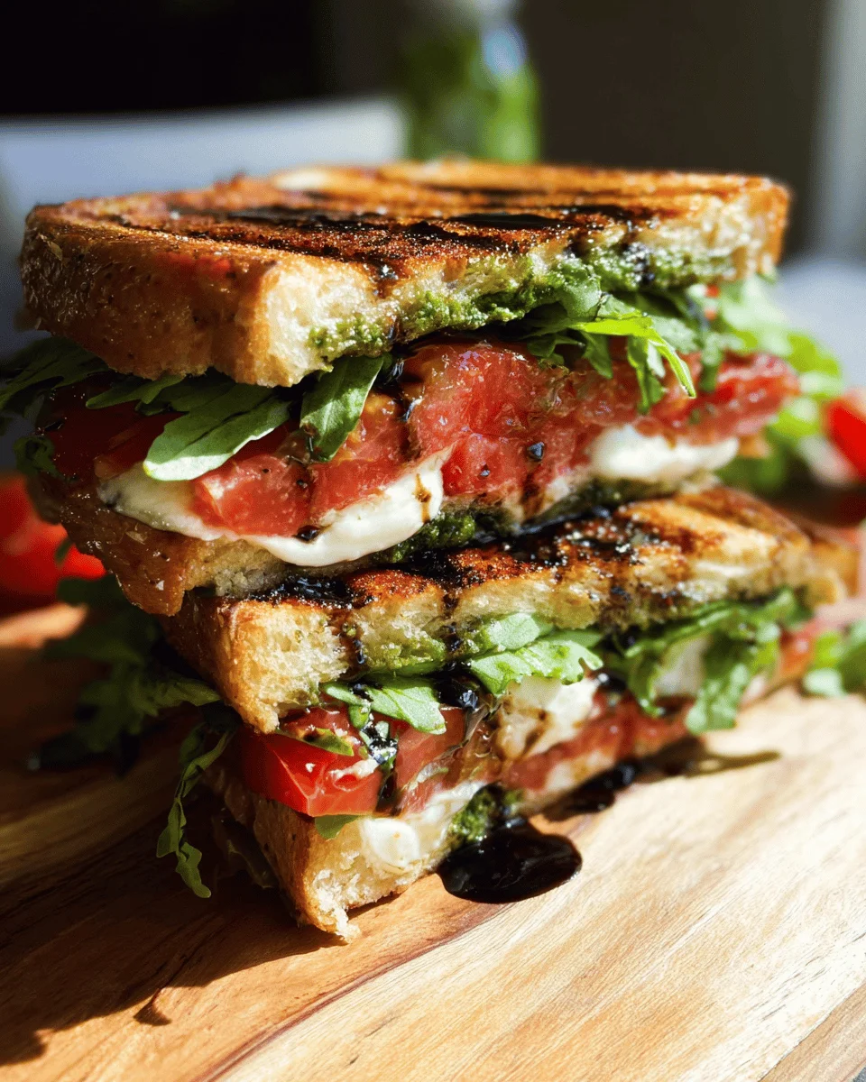 Balsamic Glazed Caprese Panini
