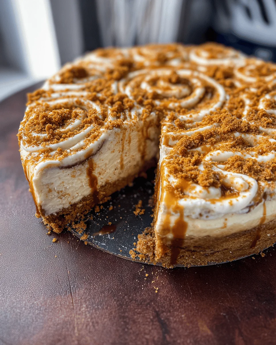 Biscoff Cinnamon Roll Cheesecake
