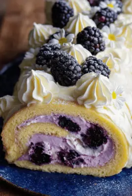 Blackberry Lemon Cake Roll (VIDEO)