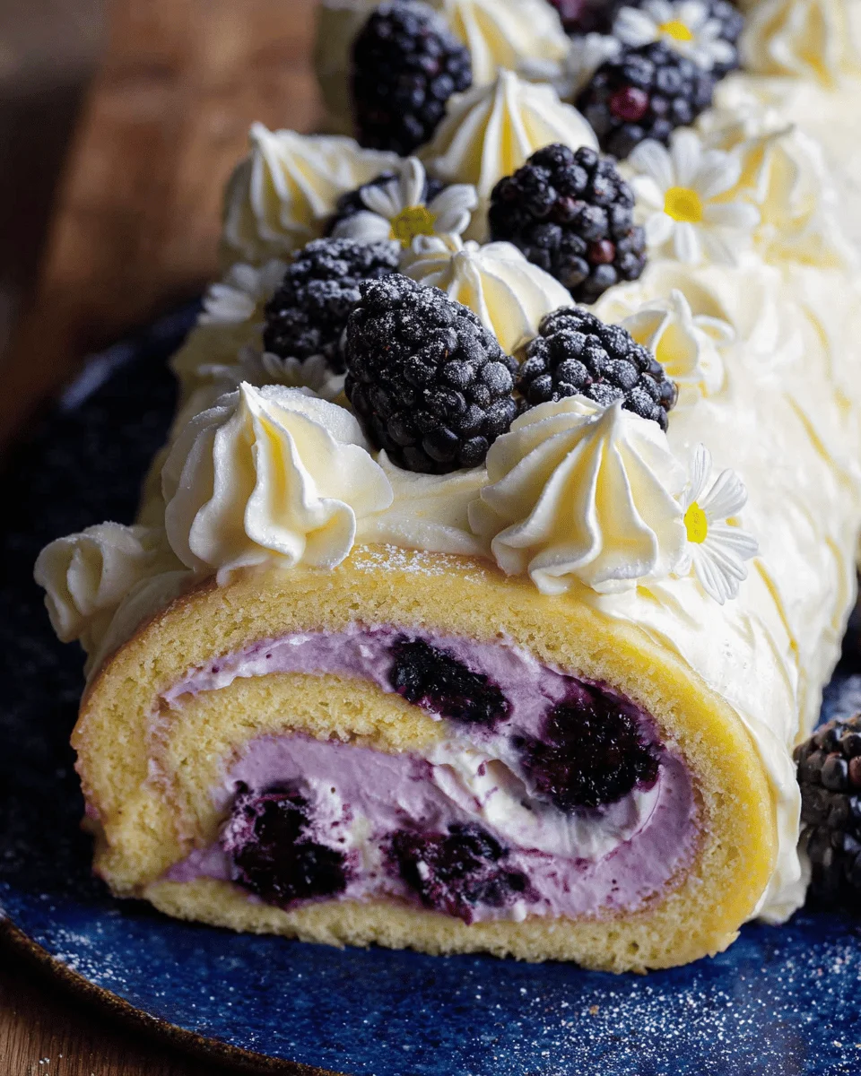 Blackberry Lemon Cake Roll (VIDEO)