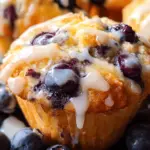 Blueberry Muffins Recipe with Lemon Glaze