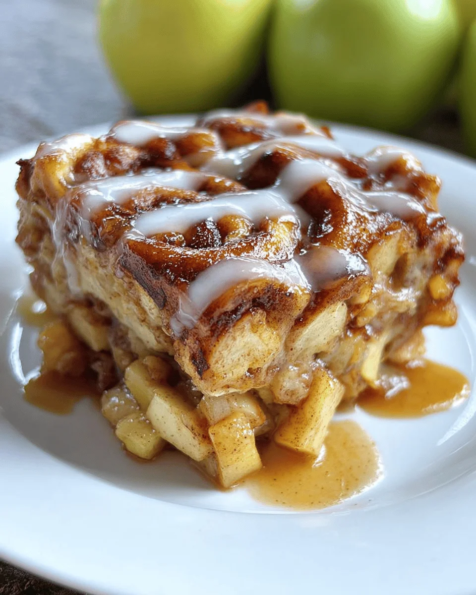 Caramel Apple Cinnamon Roll Lasagna
