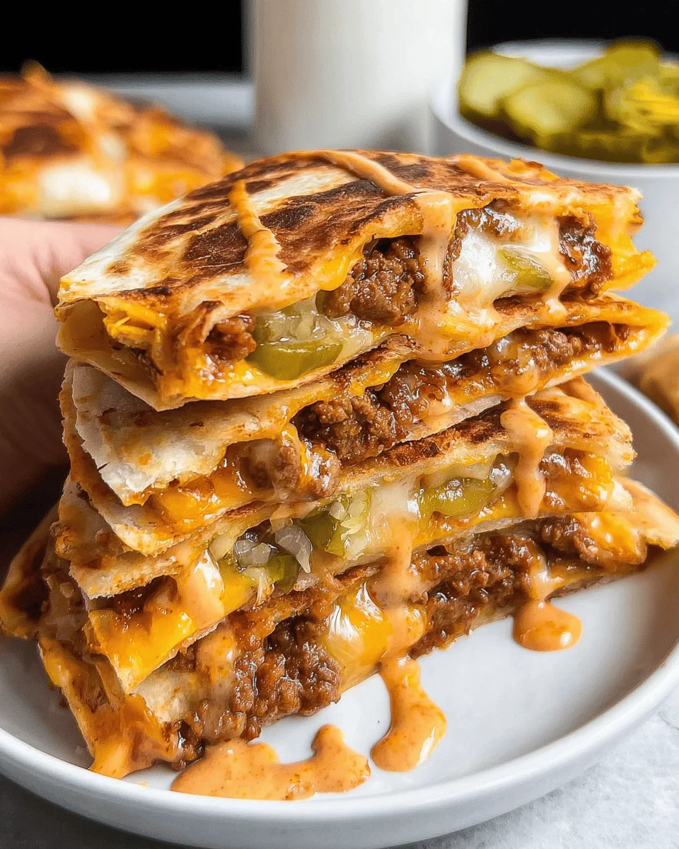 Cheeseburger Quesadillas