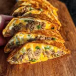 Cheesy Beef Tortilla Burger with Epic Burger Sauce