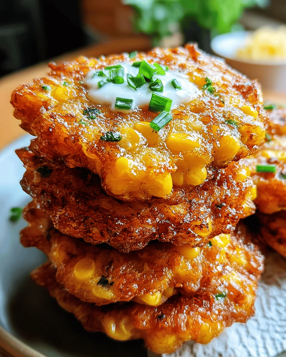 Cheesy Corn Fritters