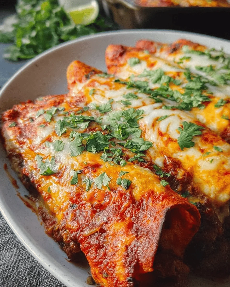 Cheesy Ground Beef Enchiladas