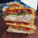 Cheesy Pickle Club Sandwich