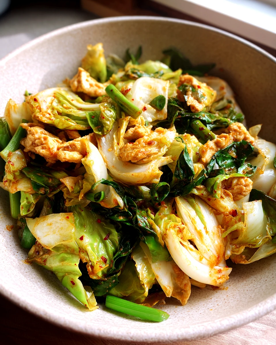 Chinese Chicken Cabbage Stir Fry