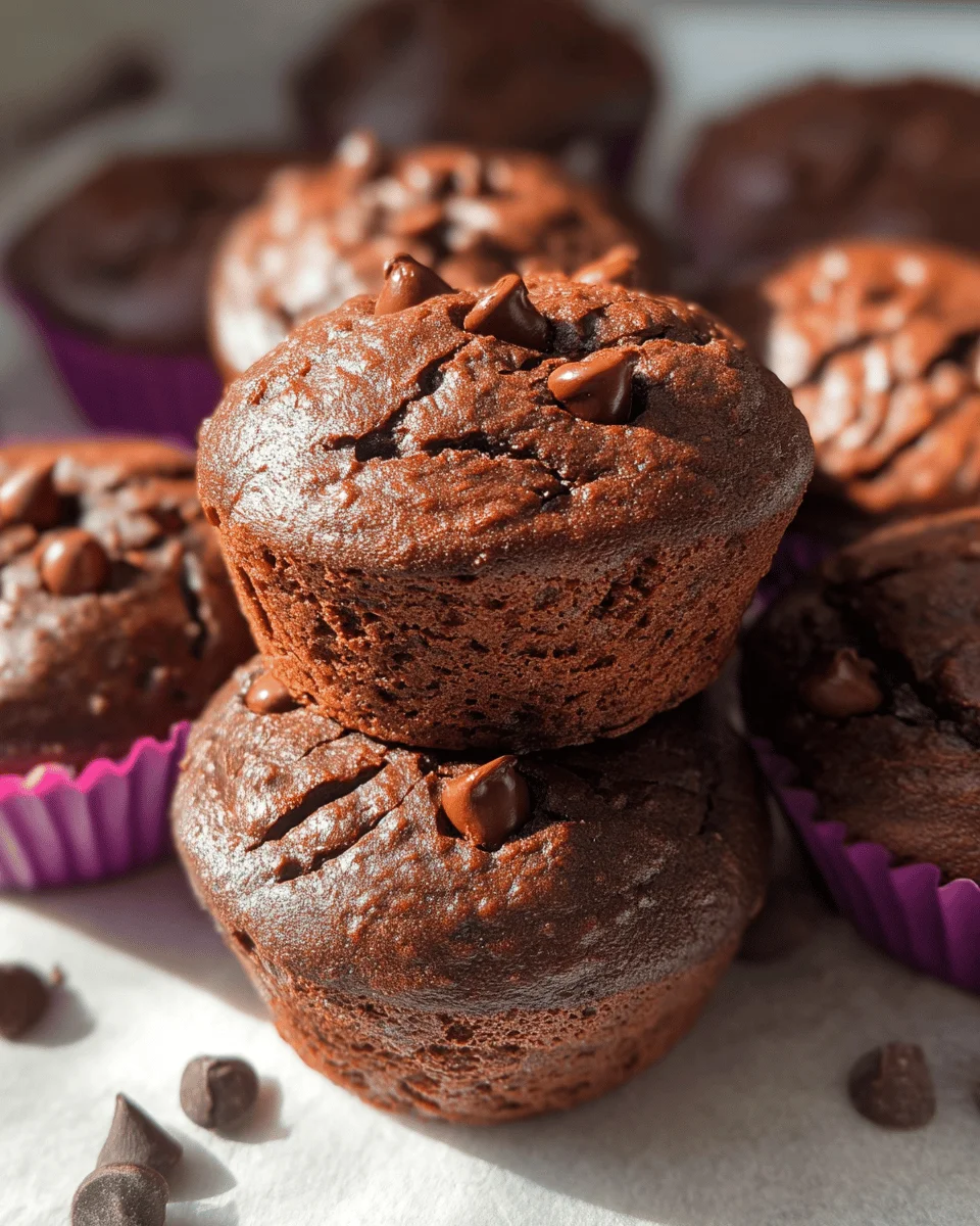 Chocolate Black Bean Blender Muffins {High Protein}