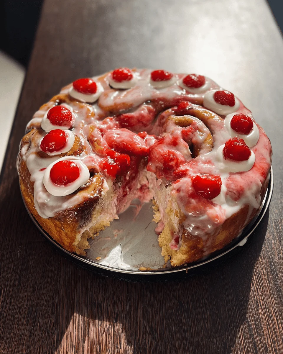 Cinnamon Roll Strawberry Cheesecake