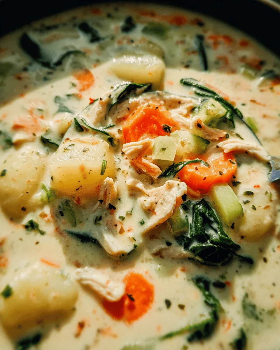 Creamy Chicken Gnocchi Soup (Olive Garden Copycat)