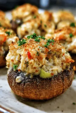 Creamy Crab Stuffed Mushrooms