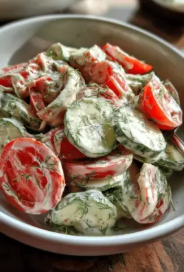 Creamy Cucumber Tomato Salad Recipe
