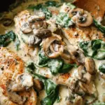 Creamy Parmesan Garlic Mushroom Chicken