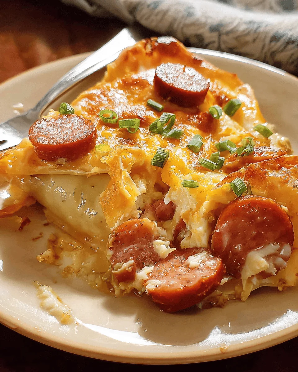 Crock Pot Pierogi and Kielbasa Casserole