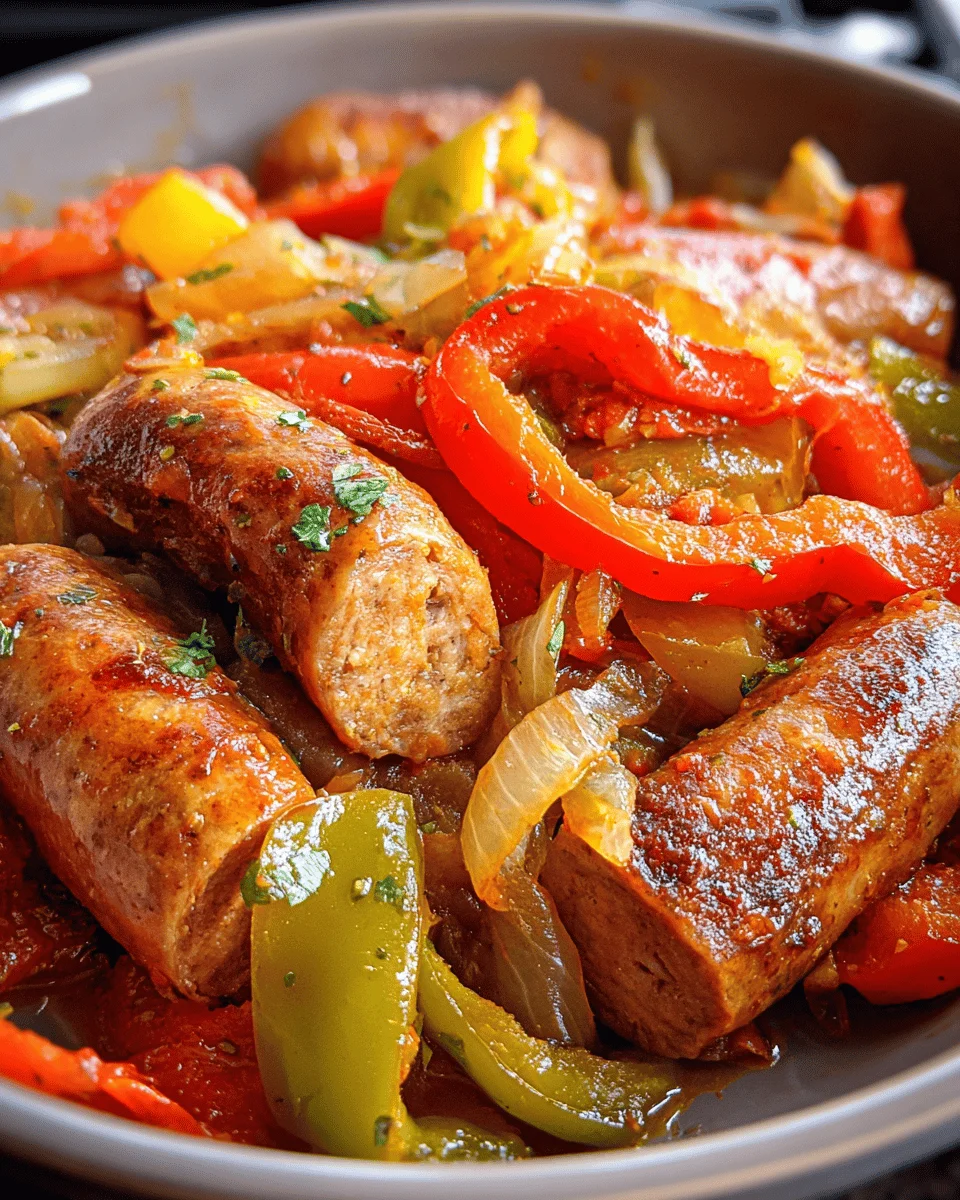 Crock Pot Sausage and Peppers (+Video)
