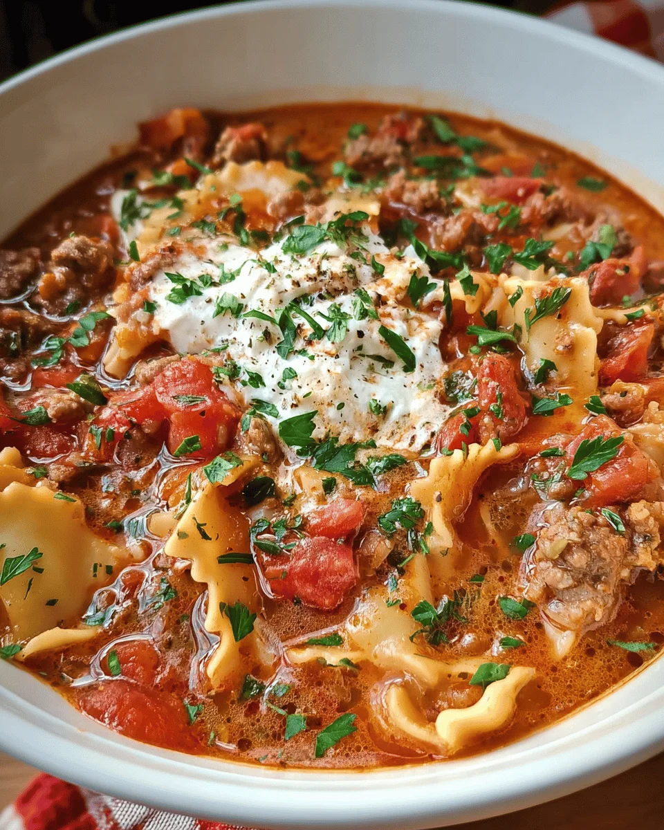 Crockpot Lasagna Soup Recipe