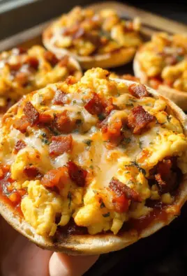 English Muffin Breakfast Pizzas