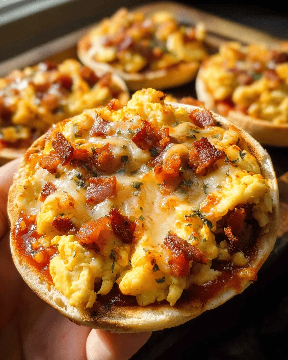 English Muffin Breakfast Pizzas