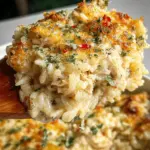 Garlic Parmesan Chicken Rice Casserole