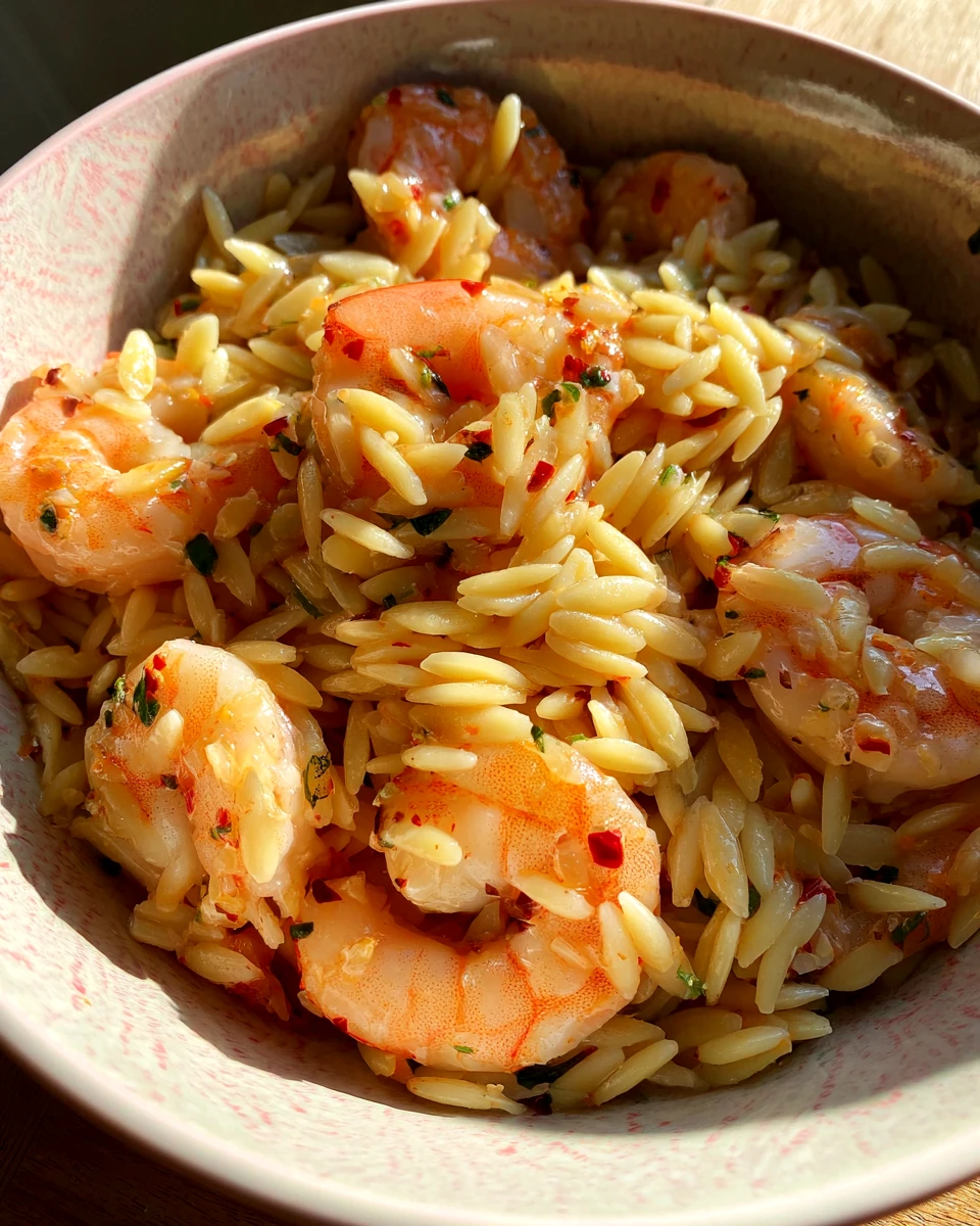 Garlic Shrimp Orzo