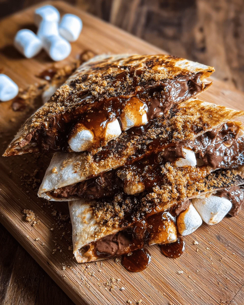 Grilled S'mores Dessert Quesadillas