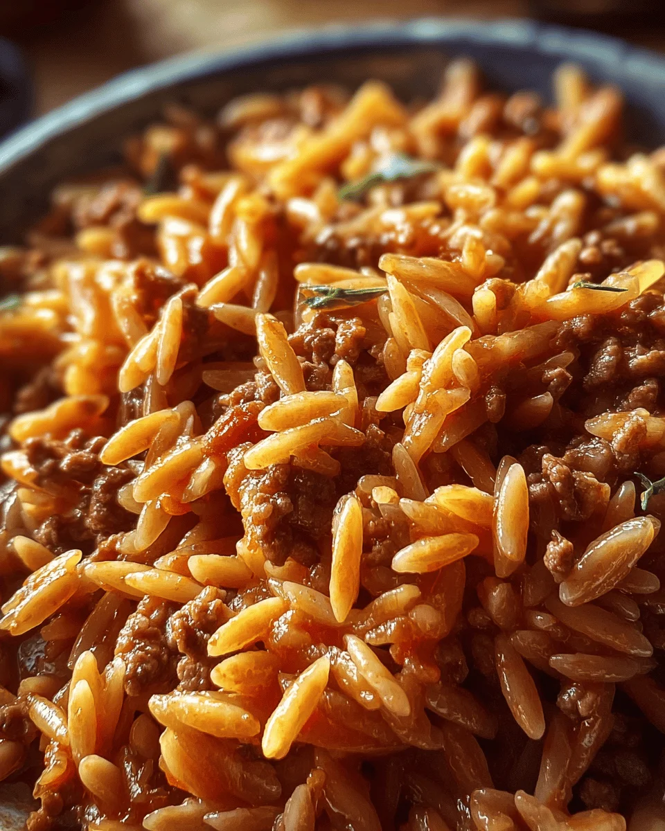 Ground Beef Orzo