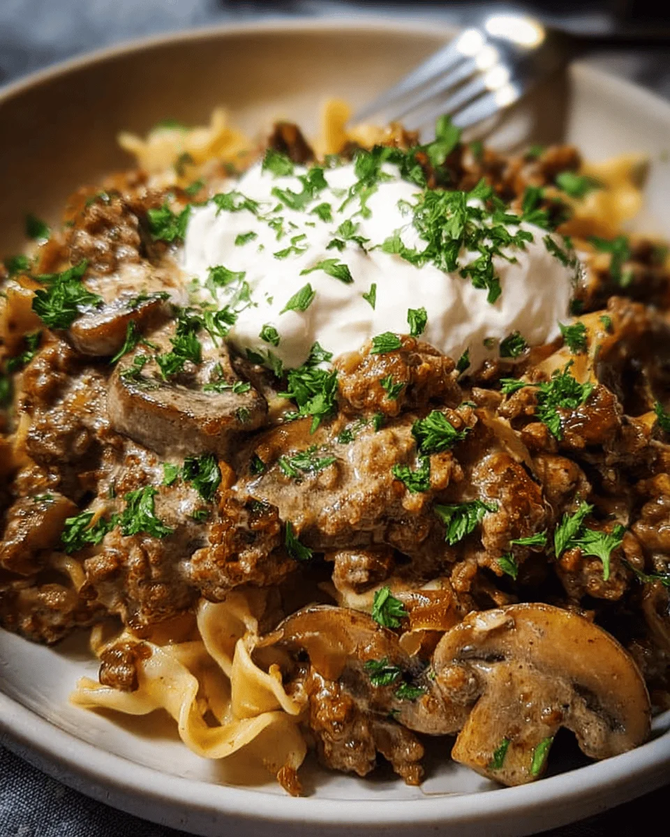 Ground Beef Stroganoff