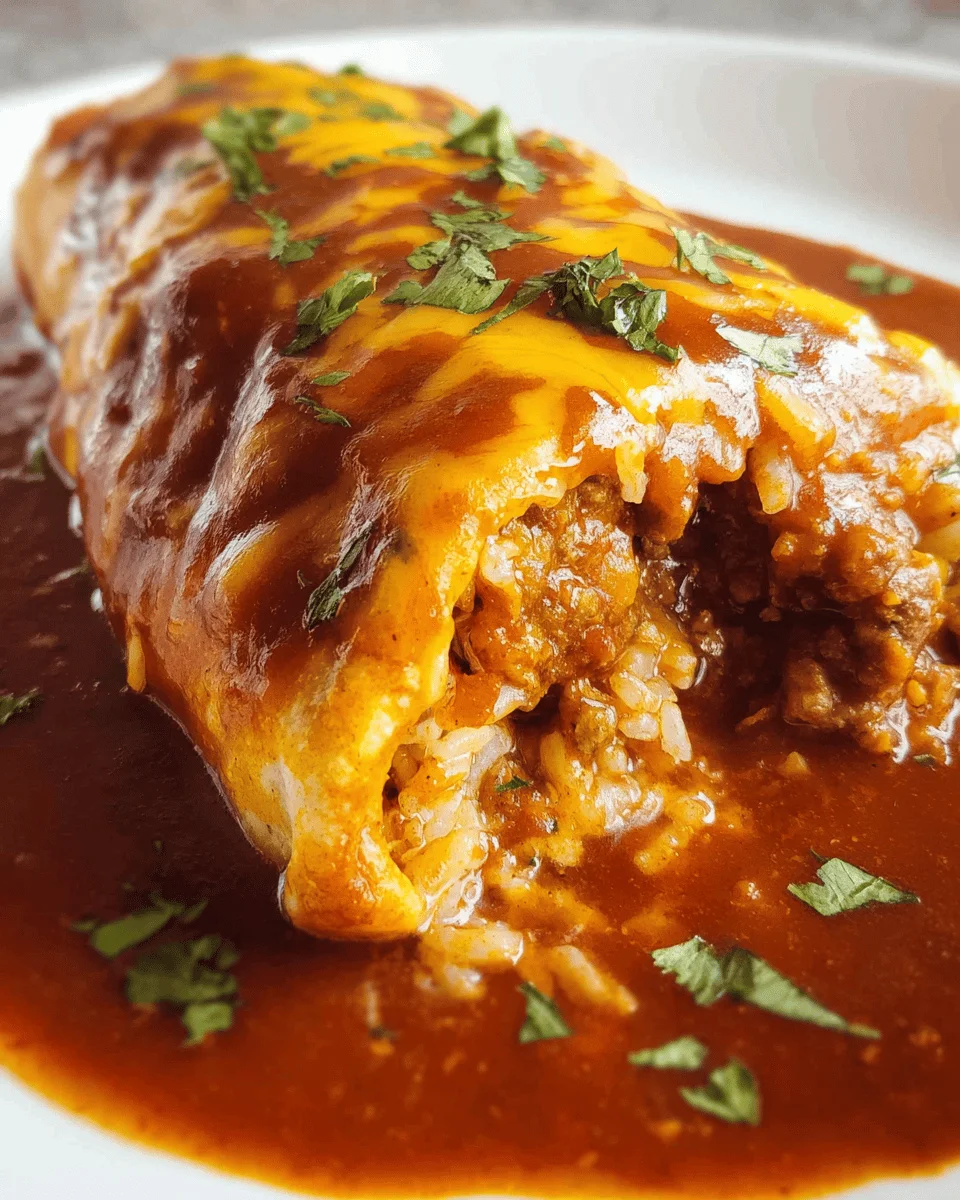 Ground Beef Wet Burrito