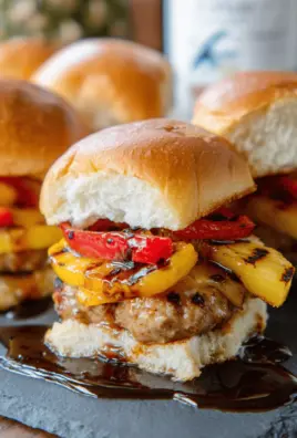 Hawaiian Turkey Burger Sliders