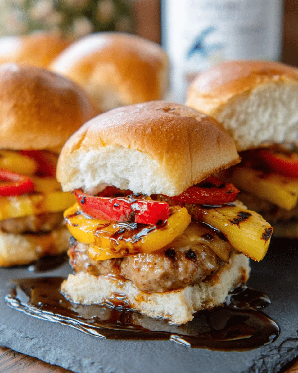 Hawaiian Turkey Burger Sliders