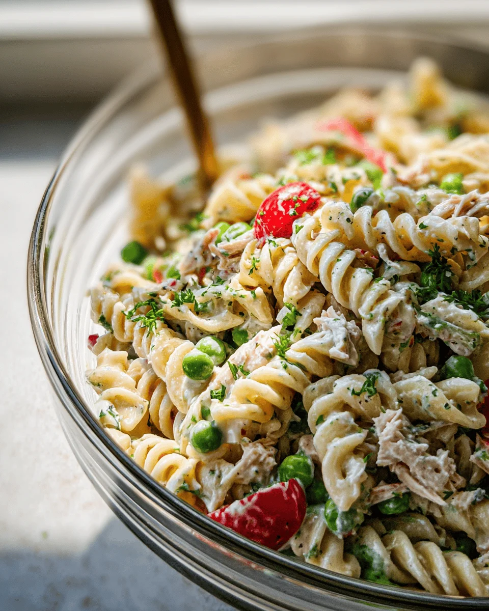 Healthy Tuna Pasta Salad with Peas (Serve Cold)