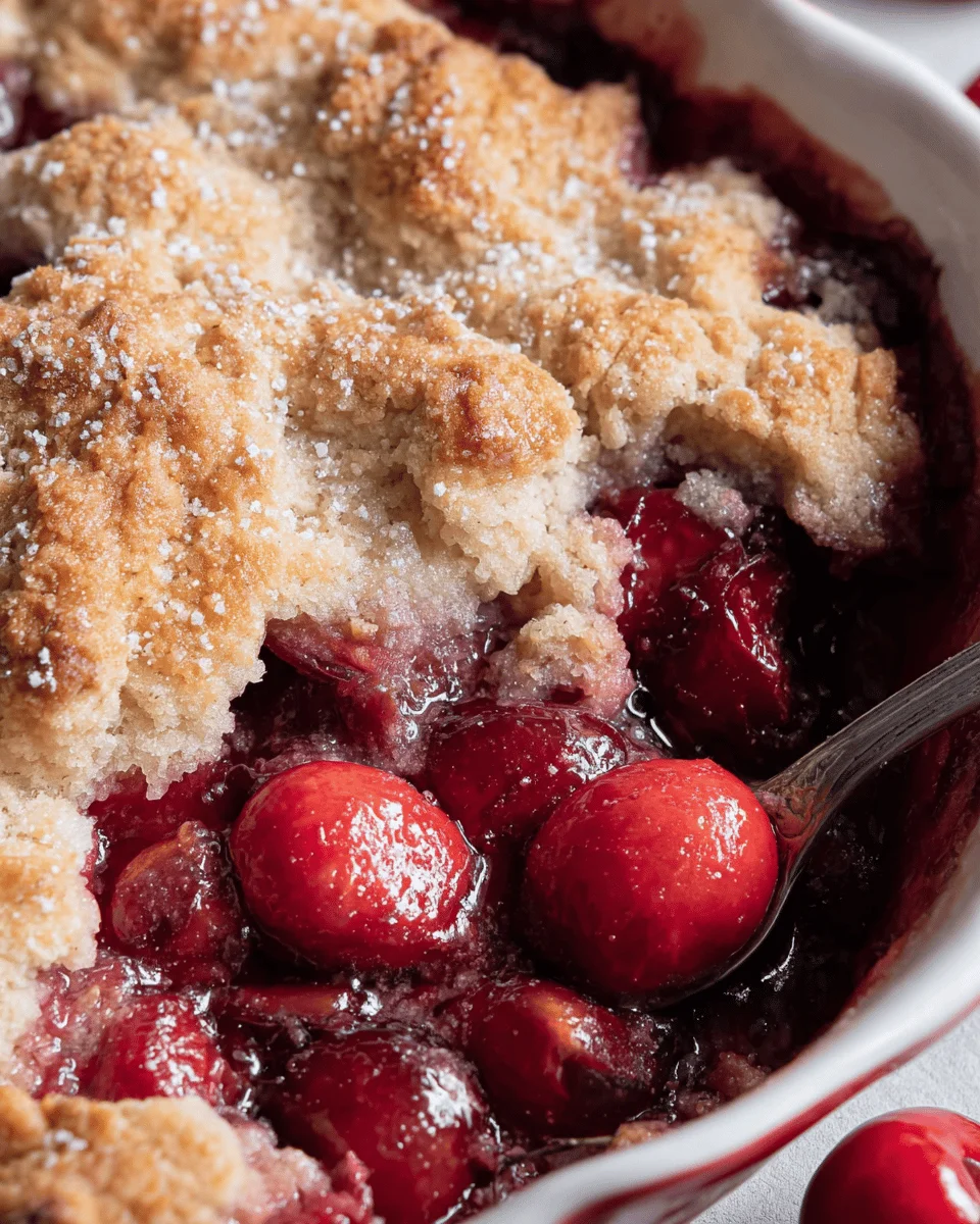 Homemade Cherry Cobbler