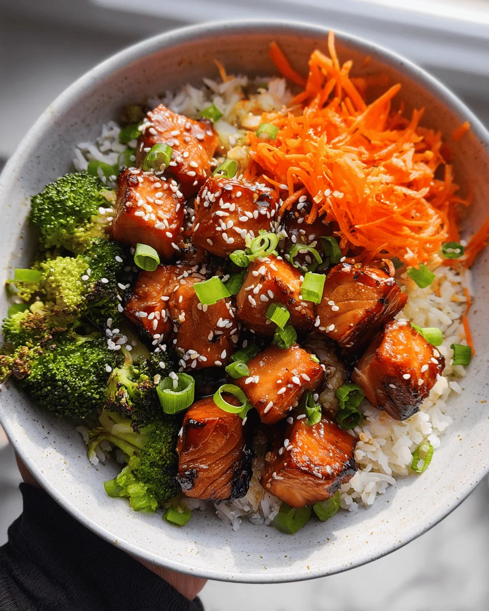 Honey Glazed Salmon Bowls (Quick & Easy!)