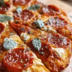 Hot Honey Pepperoni Ricotta Pizza