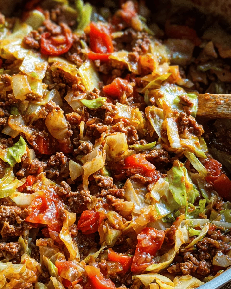 Irish Ground Beef and Cabbage