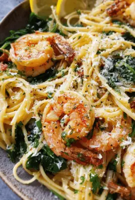Lemon Garlic Parmesan Shrimp Pasta