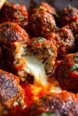 Mozzarella Stuffed Meatballs