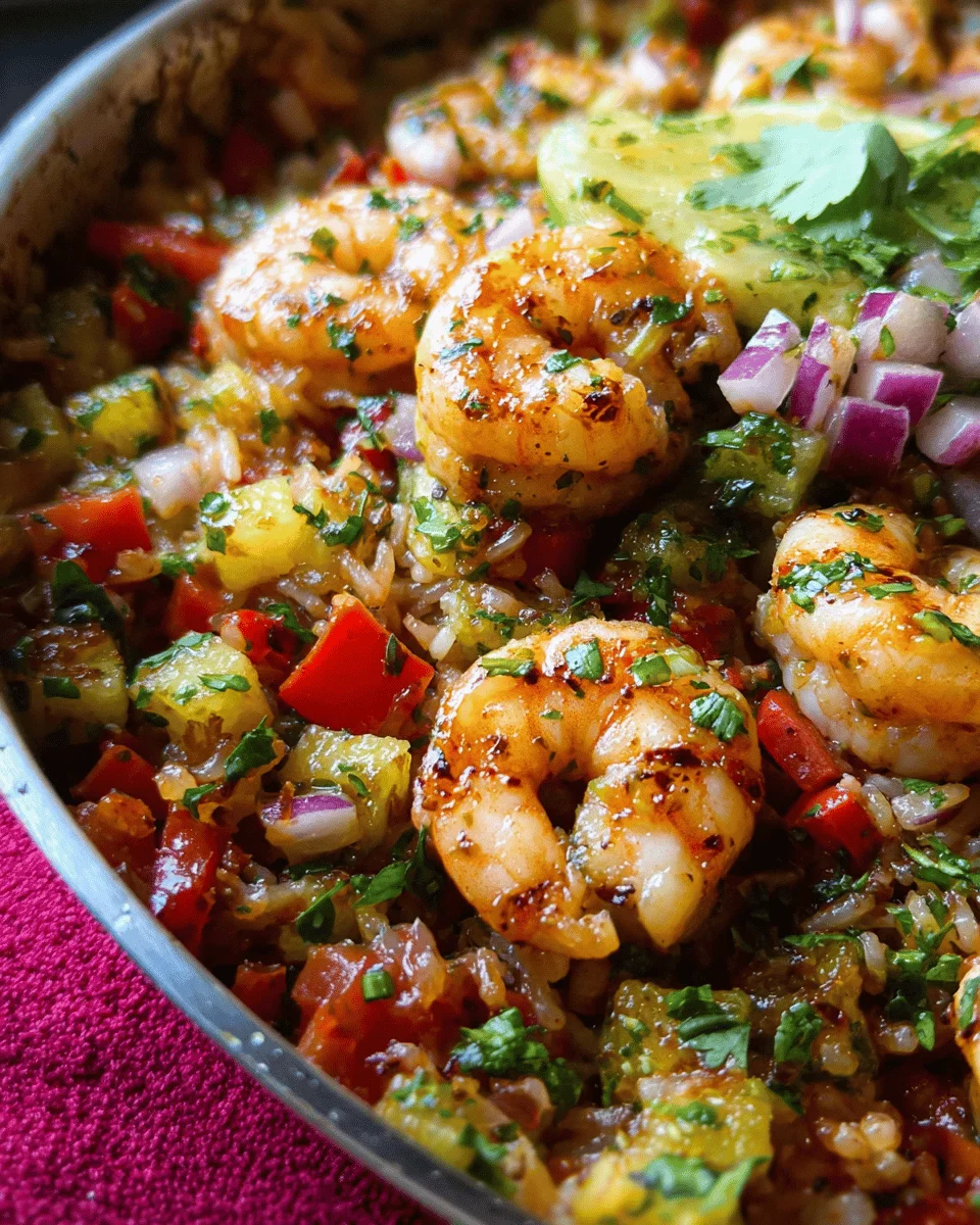 One Pot Sticky Honey Lime Shrimp