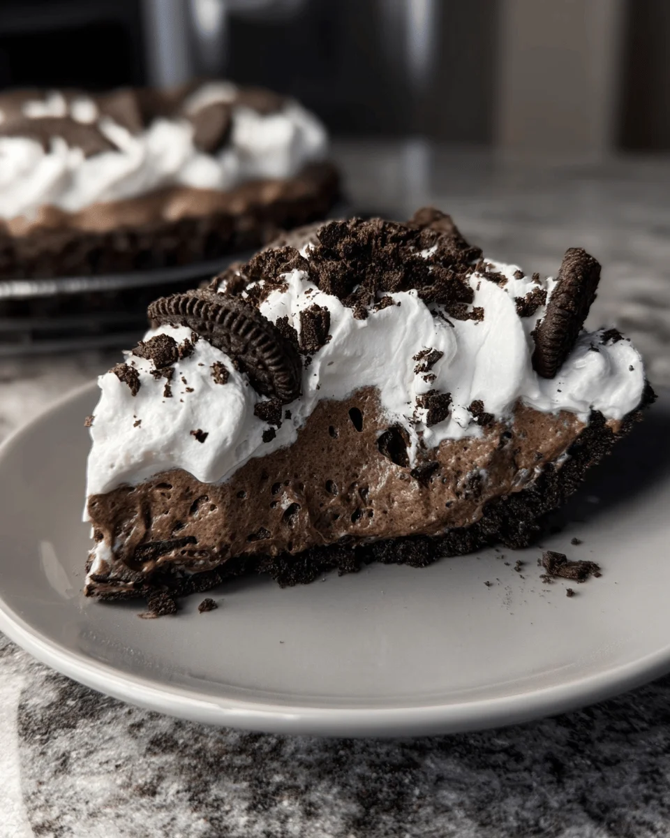 Oreo Chocolate Mousse Pie