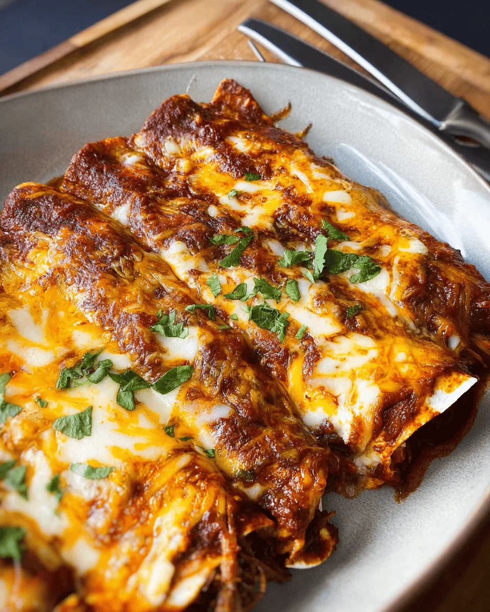 Shredded Beef Enchiladas (Slow Cooker)
