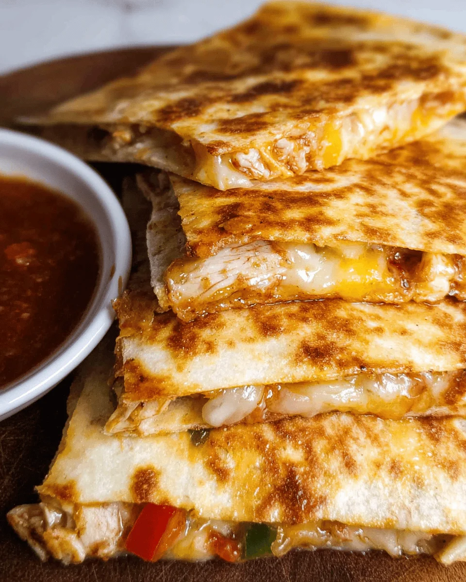 Shredded Chicken Quesadillas