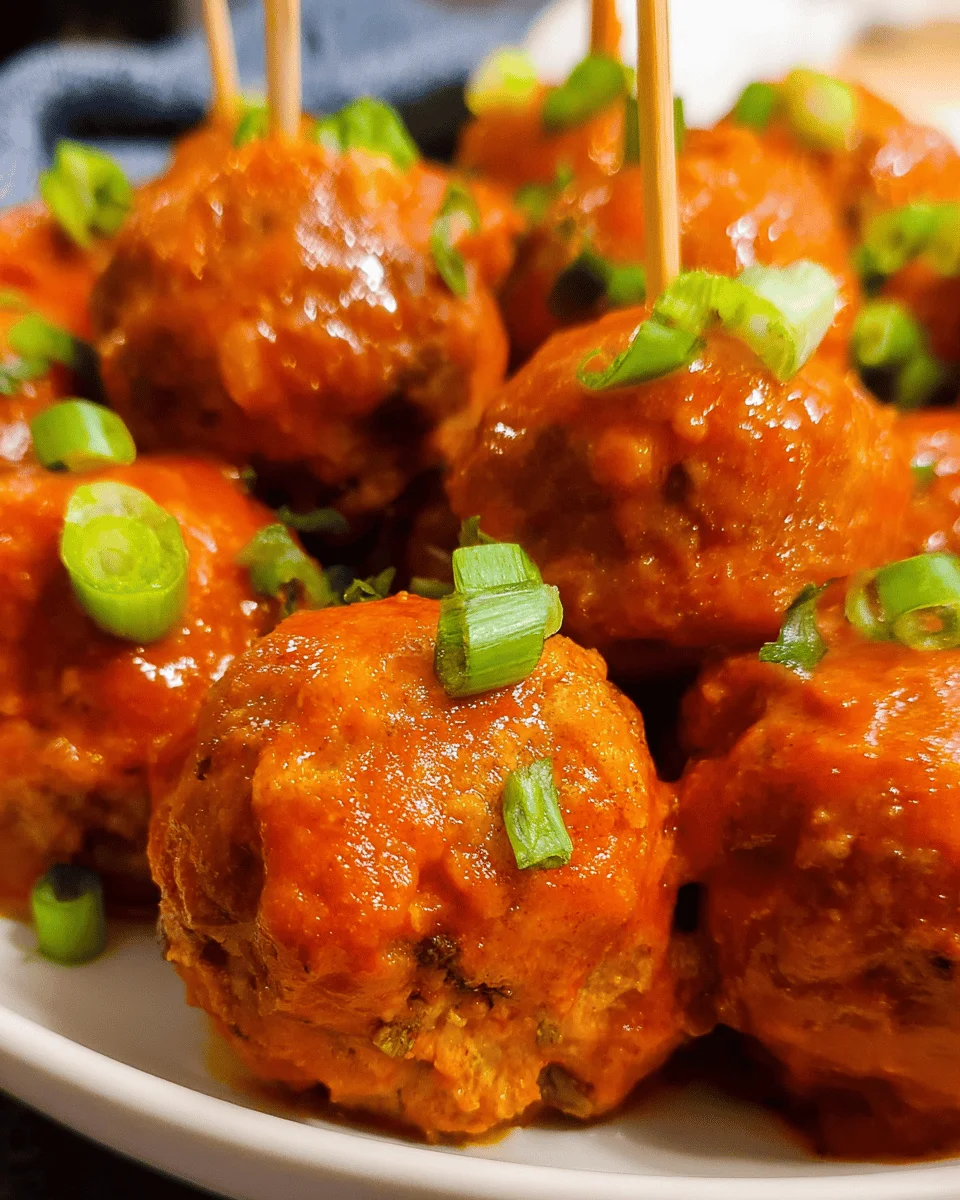 Slow Cooker Buffalo Chicken Meatballs