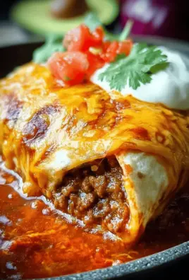 Smothered Ground Beef Burritos