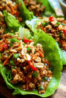 Thai Peanut Turkey Lettuce Wraps
