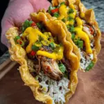 Ultimate Jamaican Jerk Chicken Tacos with Rice & Peas and Beef Patty Tortilla
