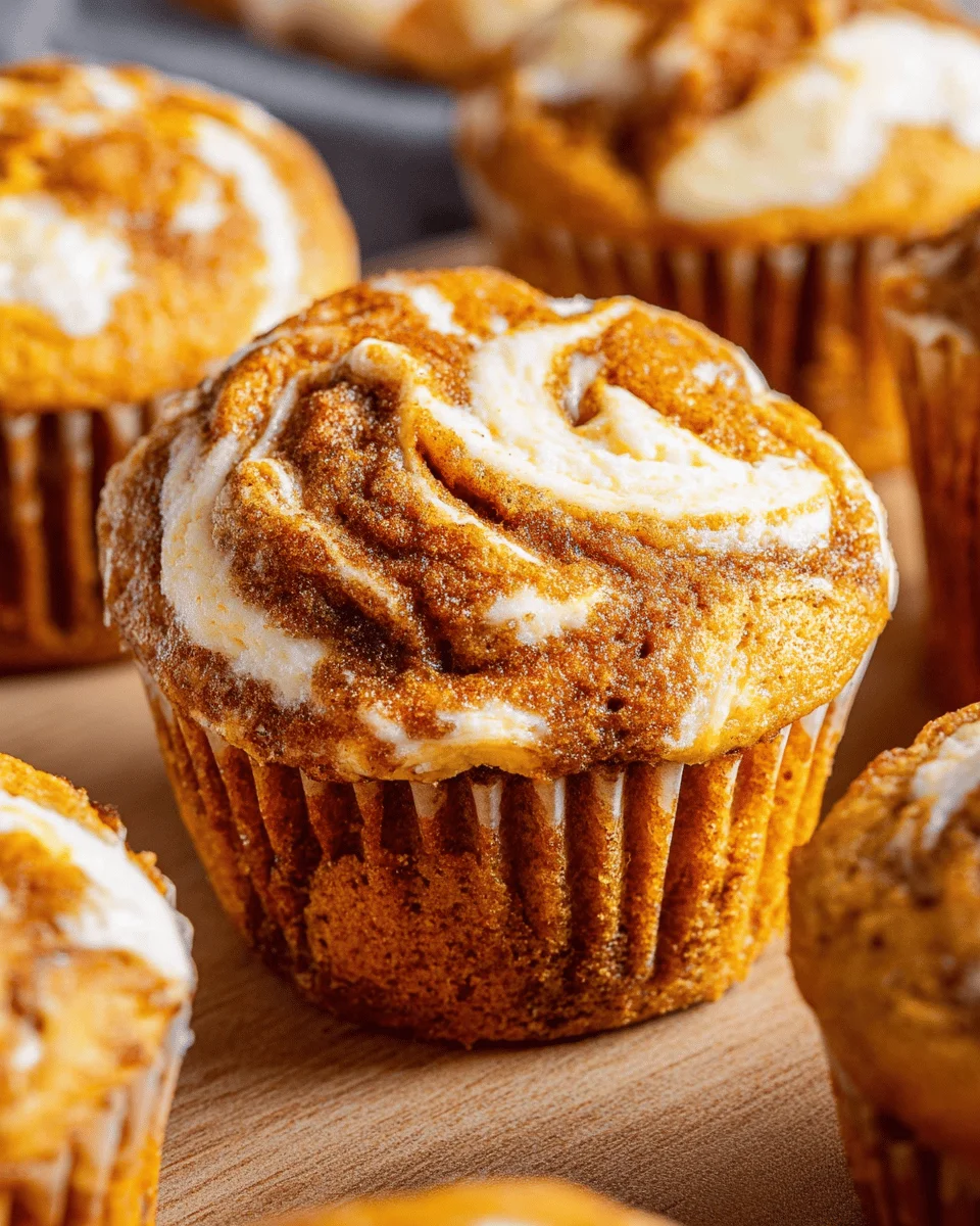 Best Swirled Pumpkin Cream Cheese Muffins